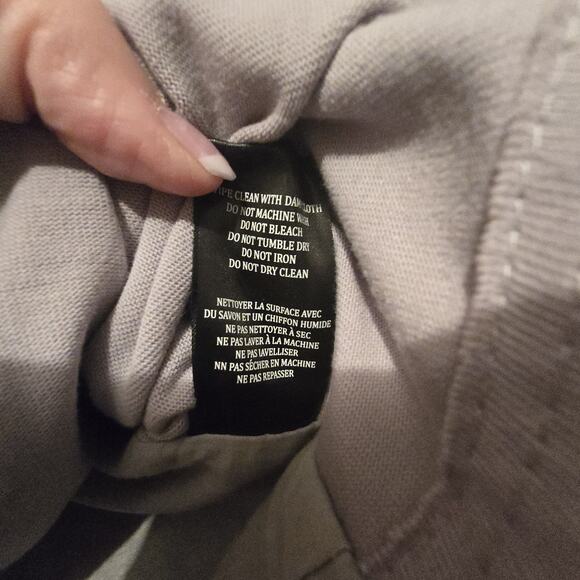 Blank NYC Moto Jacket Womens SM Taupe Zip Front Faux Vegan Leather Asymmetrical - Picture 6 of 9